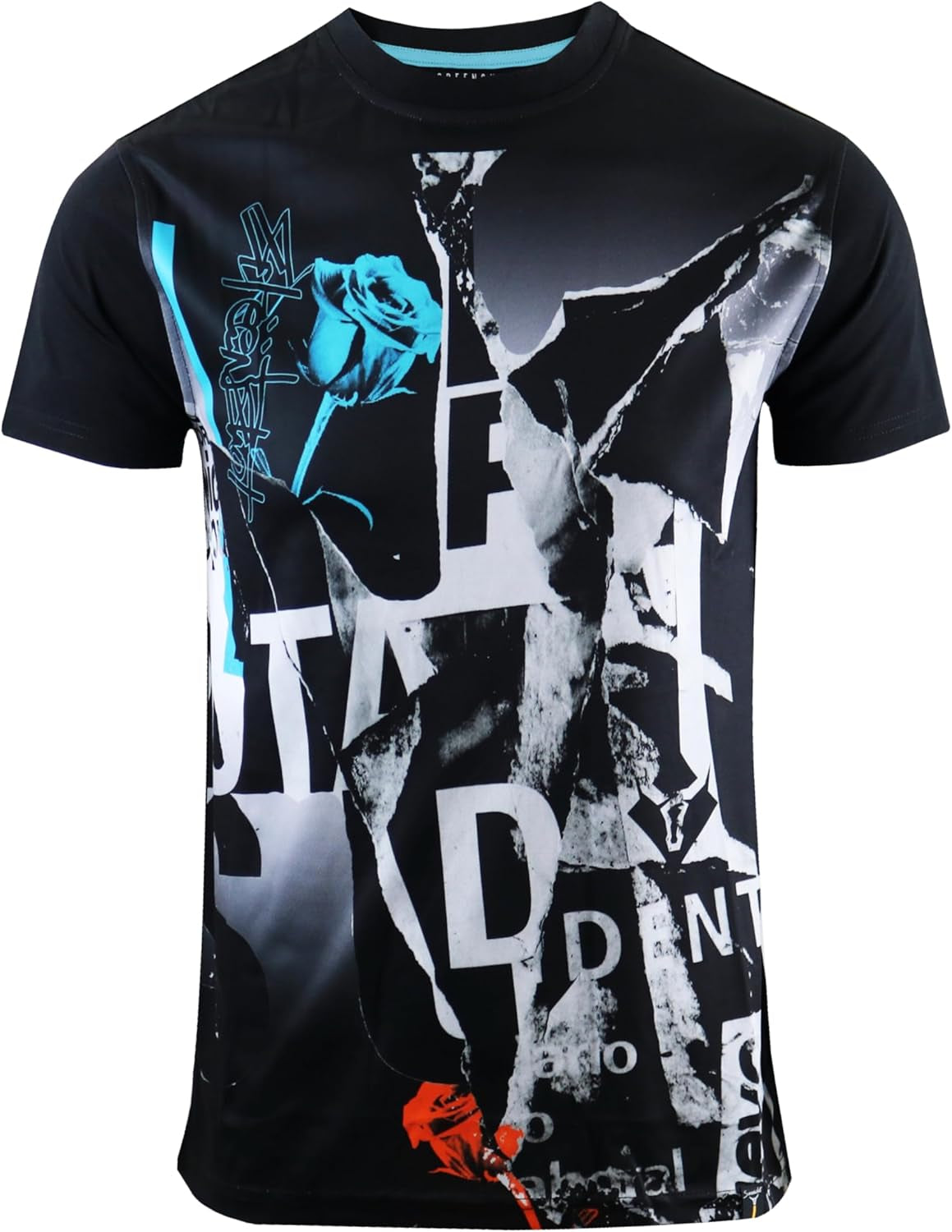 Mens Hipster Hip-Hop Urban Modern Tees - NYC Street Fashion Streetwear Stylish Longline Print T-Shirt